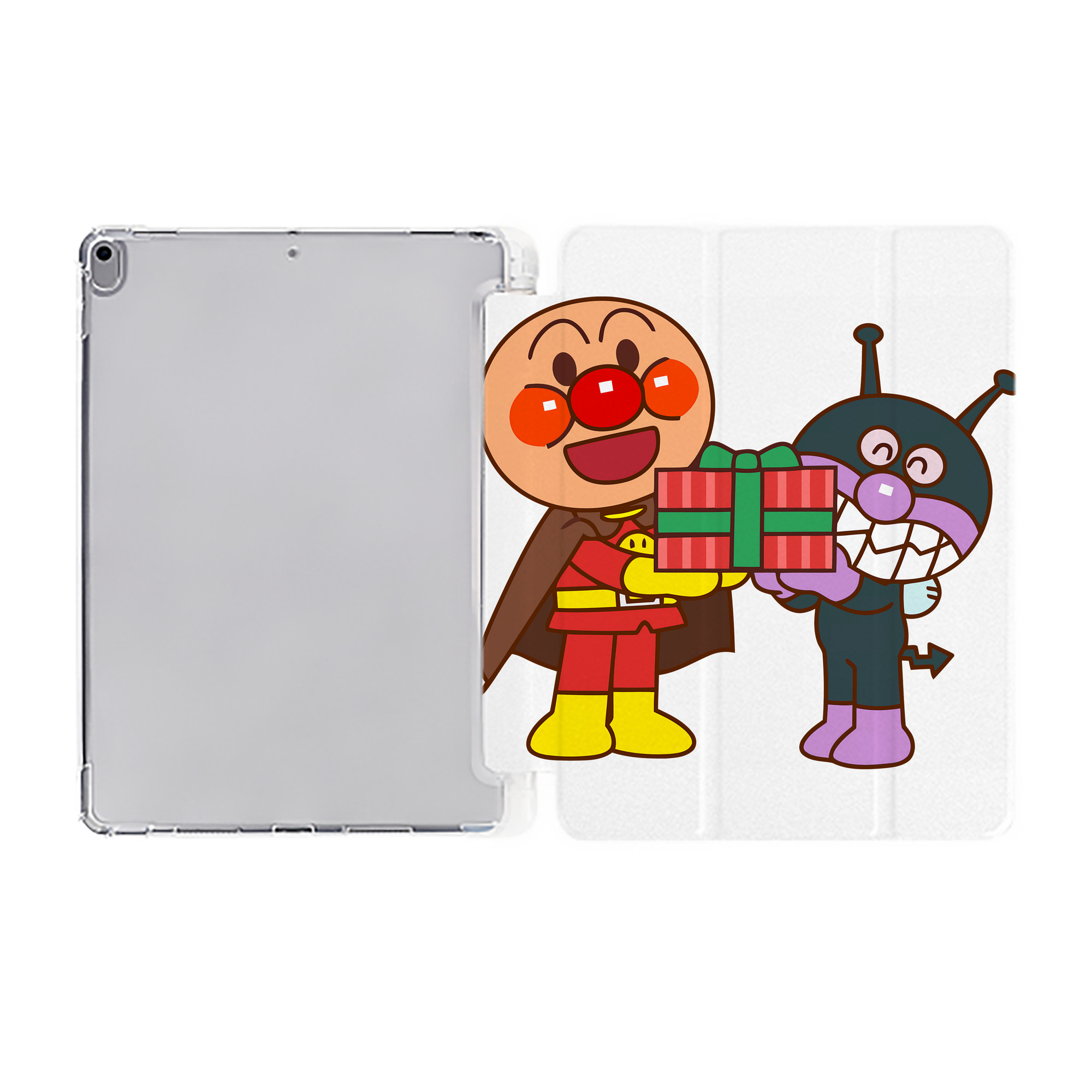 アンパンマン Anpanman IPad ケース ペン収納付き 三つ折りスタンド PUレザー×シリコン 対応機種9.5/10.5/10.9インチ